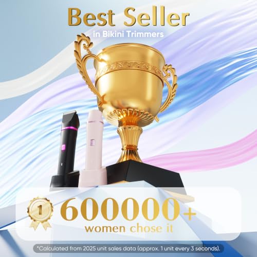 Risina 2-in-1 Bikini Trimmer for Women, Pubic Hair Trimmer, Face Shaver - color: White
