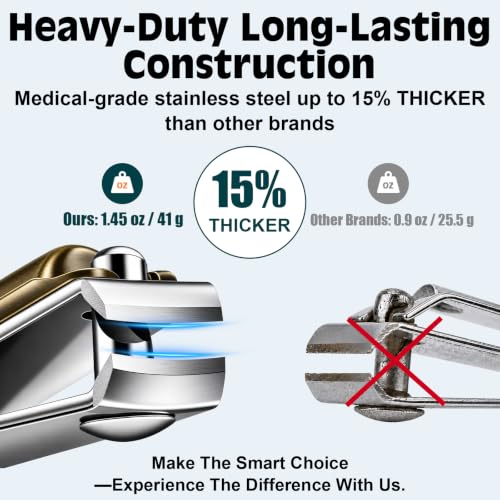 Nail Clippers Set, Fingernail and Toenail Clipper Cutters Trimmers Kit - color: 3Pack - Antique Copper