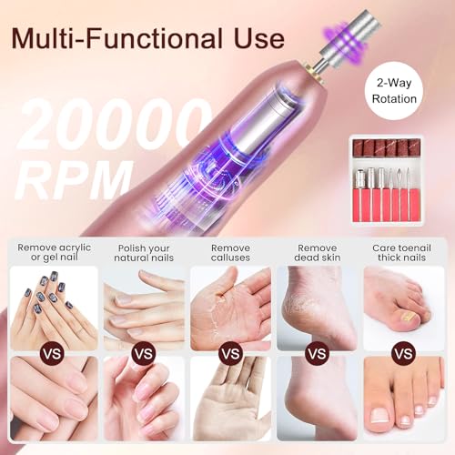 Acrylic Nail Kit for Beginners with UV Light and Drill, Silver
