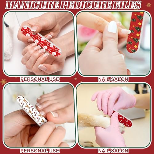 30 Pack Christmas Mini Nail Files Gifts Bulk Christmas Emery Boards - style: Classic