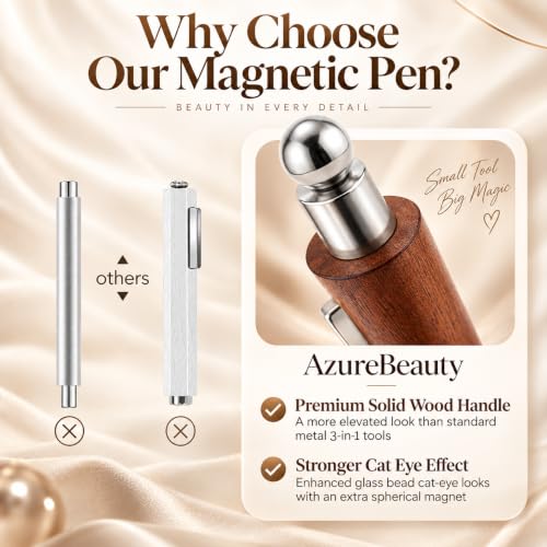 AZUREBEAUTY 4-in-1 Cat Eye Nail Magnet Pen - size: 1 Count (Pack of 1)