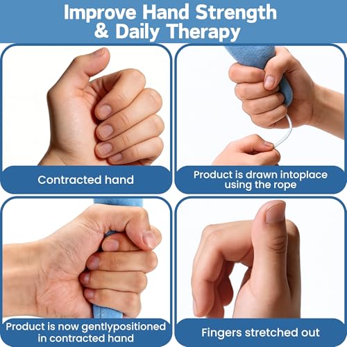 Hand Contracture Cushion,Carrot Palm Protector, Pull String, 2Pack