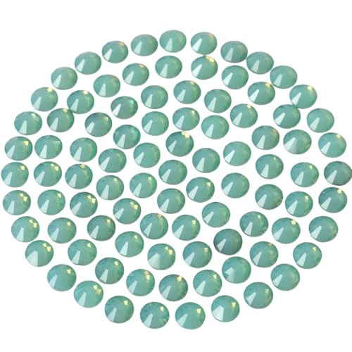 Flatback Glass Crystal Rhinestones Rounds Gems for Bedazzling Nails Art Crafts Decorations Clothes Shoes（SS6 1440pcs, Green Opal） - color: Green Opal, size: SS6/1440pcs