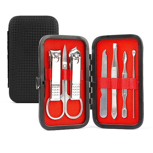 Manicure Set, Nail Clipper Kit, Nail Care Kit, Nail Care Set, Stainless Steel Professional Manicure Kit Tools, 8 In 1 Portable Travel Grooming Kit, Christmas Gifts for Men Husband Boyfriend, Silver - color: Silver