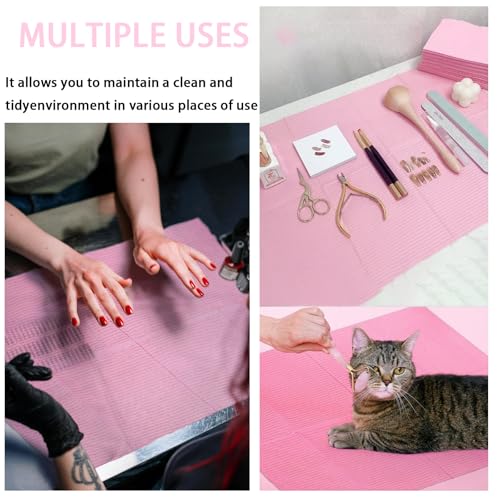 13" X 18" Disposable Nail Mats for Table Acrylic Nail Practice Sheet Clean Pads (13" X 18", 50, Count)