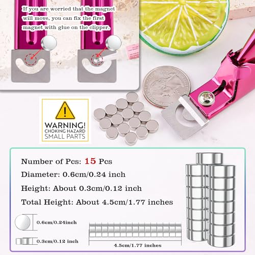 Violet Red Adjustable Nail Clippers with Magnets Sizers Nail Tip Cutter - color: 02 Chameleon Rainbow, size: Samll Handle
