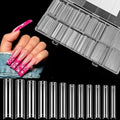 3XL Square Nail Tips, Long Half Cover Gel Tips 288 Pcs - size: Extended Rectangle