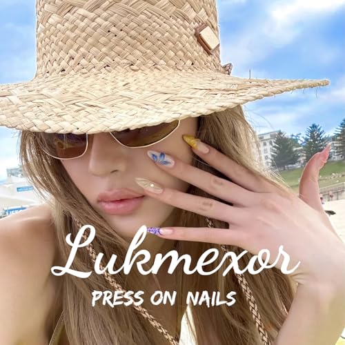 24Pcs Halloween Press On Nails Medium Almond With Ghost Pumpkin Fake Nails - color: Halloween nails-14