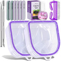 TsMADDTs 12 pcs Nail Soaking Bowl Acetone Gel Polish Remover Kit with 2 pcs Soak Off Bowls for Hands, Cuticle Remover Tools, Cuticle Oil, Files, Buffers, Brush for Nail Care - color: Purple