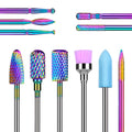 URAQT Nail Drill Bits Set, 11pcs Electric Nail Drill Bits Kit 3/32" Tungsten Carbide Less Dust Nail Bits, Cuticle Polishing Bits for Acrylic Gel Nails, Electric Nail Files Manicure Pedicure Drill Tool - color: A-11pcs