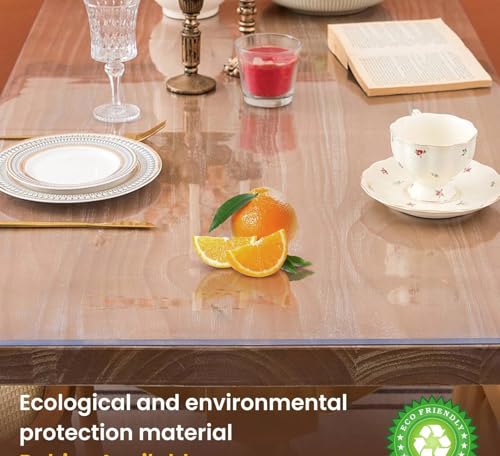 Clear Table Cover Protector, 12 x 24 Inch Clear Desk Mat, 1.5mm Thick Plastic Table Cover, Transparent Desk Cover, Desk Protector Mat for Desktop, Writing Desk - size: 12" x 24"