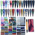 Nail Transfer Foil Sheets,60Pcs Plaid Holographic Nail Foil Stickers (3)