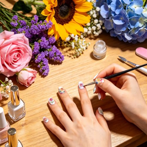 6 Sheets Nail Stamping Plate Romantic Florals Nail Art Stamp - color: Romantic Florals