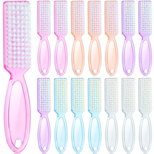 Patelai 15 Pieces Nail Brush Handle Grip for Fingernail Toe Scrub Cleaning - color: Fresh