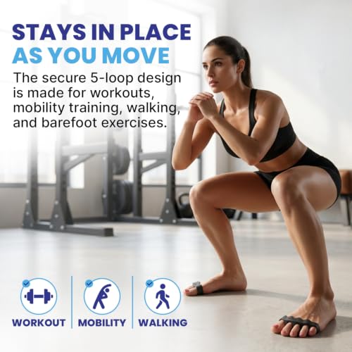 Spacer Mobility Toe Spacer, 5-Loop Silicone Toe Separators for Men & Women - size: 5-Loop