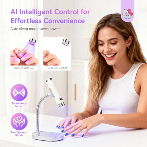 SAVILAND U V Light for Gel Nails with Magnetic Stand - color: White