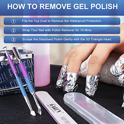 2PCS Blue Purple Mermaid Cuticle Pusher Tool and Scraper Nail Pusher - color: Blue Purple Mermaid