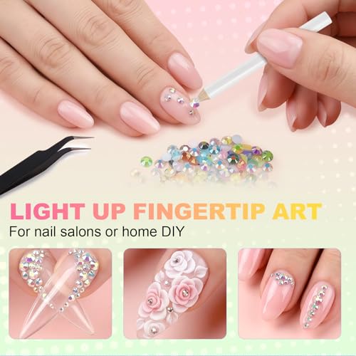 56000Pcs Resin Jelly Rhinestones 56 Colors Nail Gems Bedazzling Kit