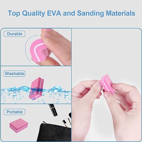 Nail Buffers (50 Pack), Mini Buffer Block Nail File for Acrylic Nails and Natural Nails, 100/180 Grit Nail Buffer Block Bulk Buffing Blocks for Nail Buff Professional Manicure File Blocks Mix Color - size: 50 Pcs Mini 100/180 Grit Mix Color