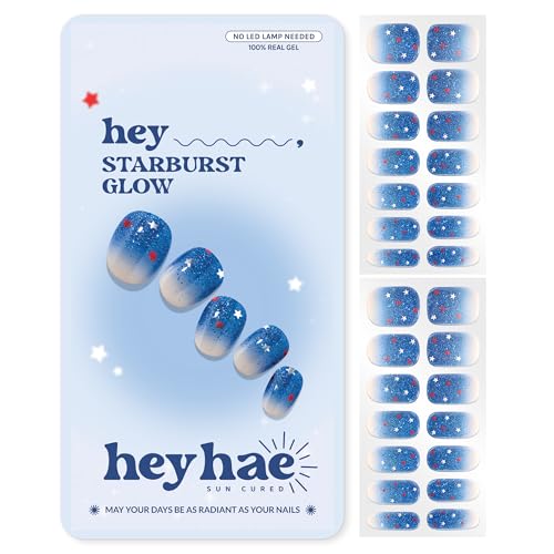 Heyhae Semi Cured Gel Nail Strips Salon Quality - Hey, Starburst Glow - color: Hey, Starburst Glow