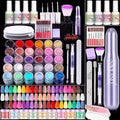 SAVILAND 30 Colors Dip Powder Nail Kit with Drill Starter Set - color: Summer Spring, size: 103 Pcs - Summer Spring