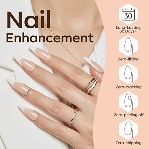modelones Gel Polish Builder Nail Set, Base Colors 8-in-One Jelly Caramel - color: Builder Warm Sheer Nude Translucent
