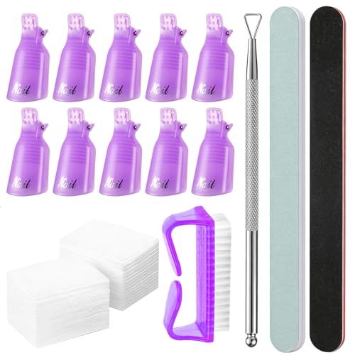 MelodySusie 6PCS Nail Polish Gel Remover Tools Kit with Nail Clips - size: 6pcs