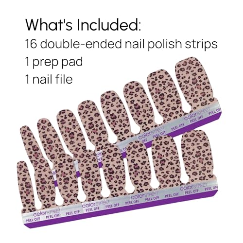 Color Street - Leopard Coat - 16 Double-Ended Nail Polish Strips - color: Leopard Coat