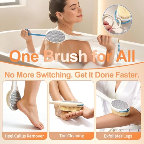 Extendable Foot Brush & Shower Foot Scrubber, Long Bath Brush