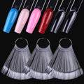 150 Pcs Nail Polish Swatch Sticks with Ring, Clear Coffin Shaped - color: Clear Ballerina 150pcs