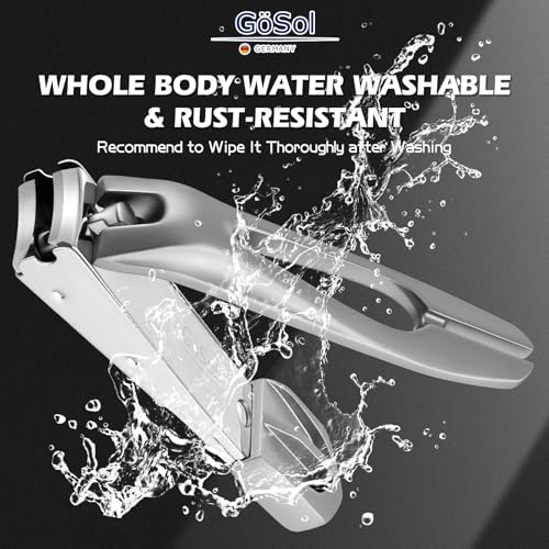 Nail Clippers Anti Splash Fingernail Cutter, Carbon Steel, Sharp Blades - color: Silvery
