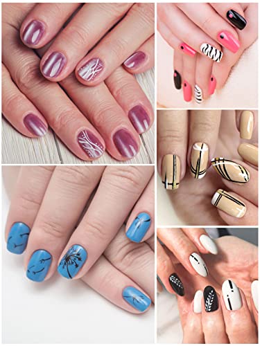 12 Color 3D Nail Art Pens Kalolary Nail Art Markers Graffiti Dotting Pen - color: E