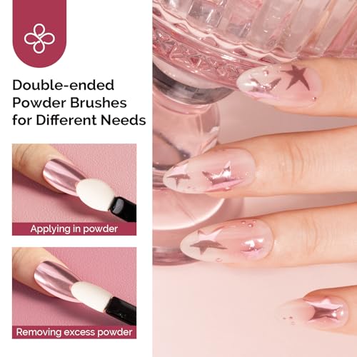 MelodySusie 9Pcs Chrome Nail Powder for Gel Nails - color: Cuticle Oil