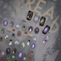 Halloween Nail Stickers Ghost Spider Web Nail Decals for Nail Art 2 Sheets - color: Color17