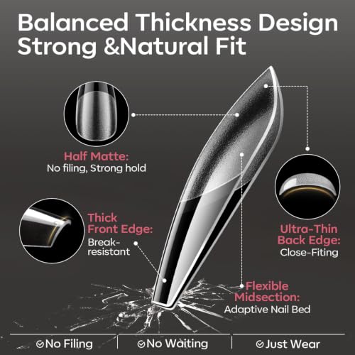 Modelones Medium Coffin Nail Tips 360pcs Pre-shaped False Press On Nail - color: A9-Medium Coffin
