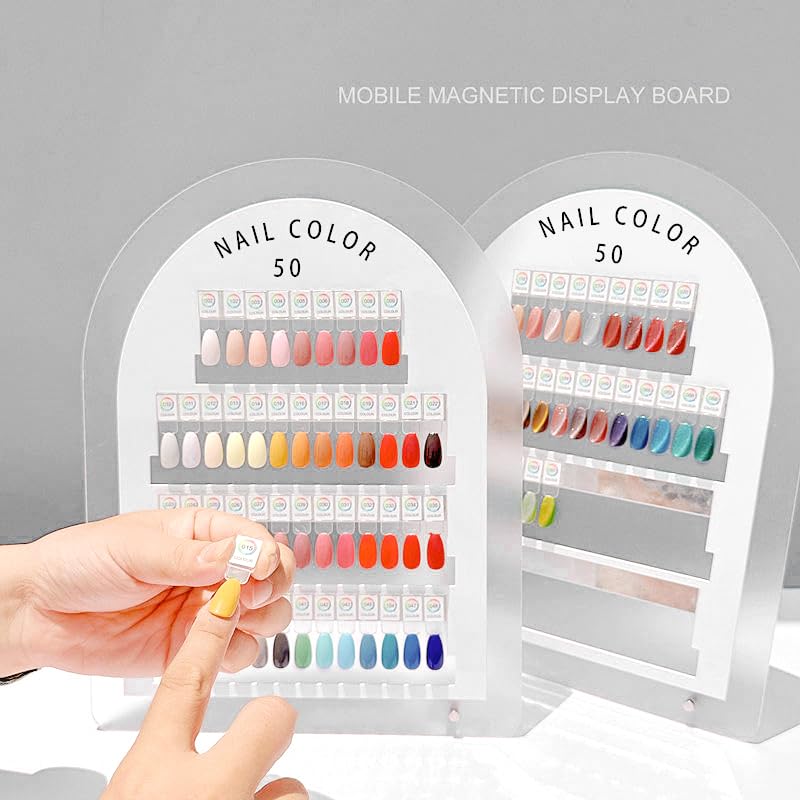 Acycoin2A 50 Colors Magnetic Detachable Nail Color Test Plate Display Board