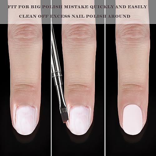 3Pcs Nail Art Clean Up Brushes,For Nail Art & Cuticle Cleaning - color: Copper