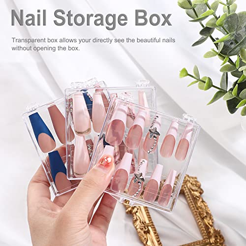Noverlife 10PCS Press On Nail Storage Box, 2.6x2.6 inch / 6.5x6.5cm - color: 10PCS Nail Storage Boxs