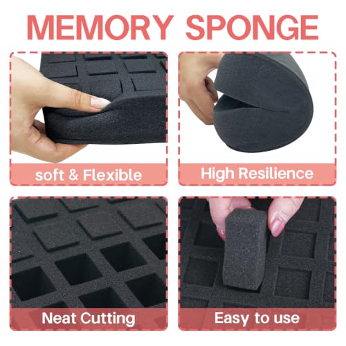 Essential oils Organizer Holder Foam Pad with Slots, can DIY - color: Black 24