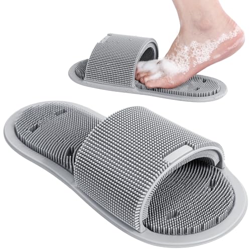 Enhon 2 Pack Shower Foot Scrubber, Silicone Foot Brush Cleaner