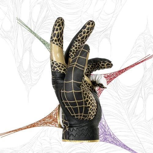 Spider Grip Men's Golf Glove - color: Gold, size: Men Small (22)