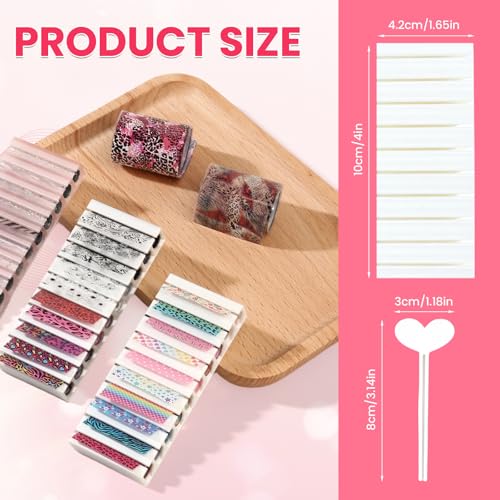 6Pcs Nail Foil Transfer Organizer, 10 Slots Nail Foil Storage Box
