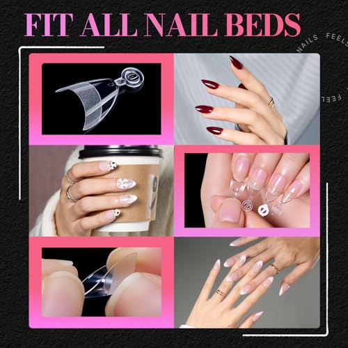 Makartt Short Almond Nail Tips: 504 PCS Half Cover Pre-shaped Acrylic Nail Tips Half Matte 15 Sizes False Nails - Easy-to-go Nail Extensions Manicure Supplies Salon Diy at Home - size: Short Almond-Half Cover-504 Pcs