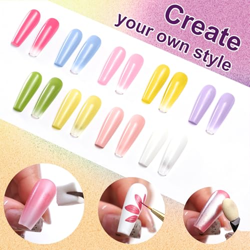 9 Colors Pat Painting Nail Gel,Hema＆TPO Free,Liner Gel - color: Fairy Spring