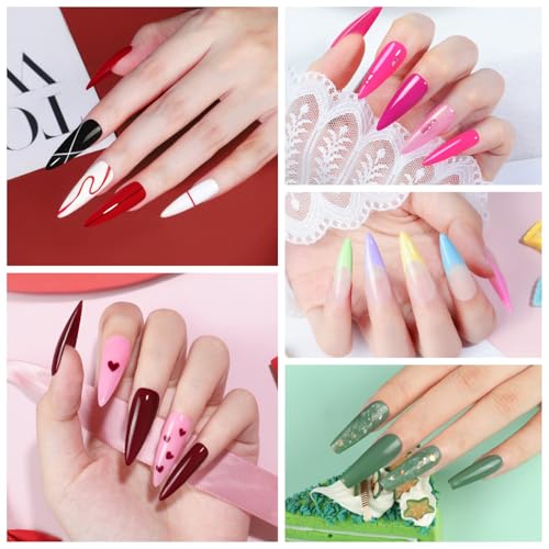 COSCELIA 25PCS Gel Nail Polish Set Fall Colors Gel Nail Polish Soak Off with Glossy Matte Silver Golden Glitter Top Coat Red Brown Black White Green DIY Gifts for Women Girls - color: 25pcs All Seasons Gel Polish