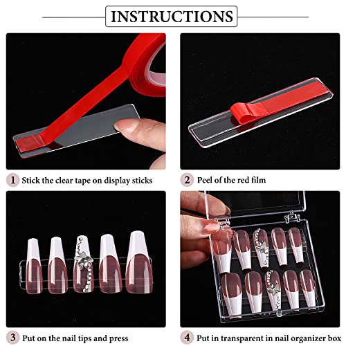 Noverlife 10PCS Press On Nail Storage Box, 2.6x2.6 inch / 6.5x6.5cm - color: 10PCS Nail Storage Boxs
