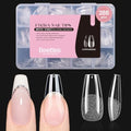Beetles Etch-X Medium Coffin Gel Nail Tips, 288 Pcs, 12 Sizes