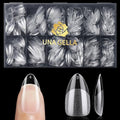 UNA GELLA Short Almond Nail Tips 240PCS Pre-Shape Gel Nail Tips