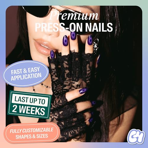 Chillhouse Chill Tips Signatures Press On Nails Kit, Szn of the Witch - 30 Nail Shapes & Sizes, Dual-Sided Buffer & File, Cuticle Stick & Glue - Long-Lasting Nail Art Manicures - color: Szn of the Witch