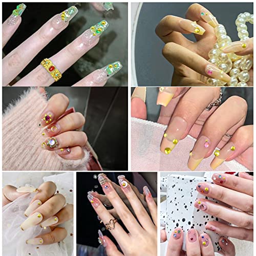 Beadsland Flatback Rhinestones, Lemon Yellow, 7200pcs Mixed 6 Sizes - color: Lemon Yellow